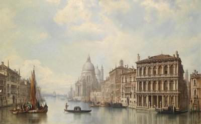 Venetië, uitzicht op Santa Maria della Salute door Ludwig Hermann